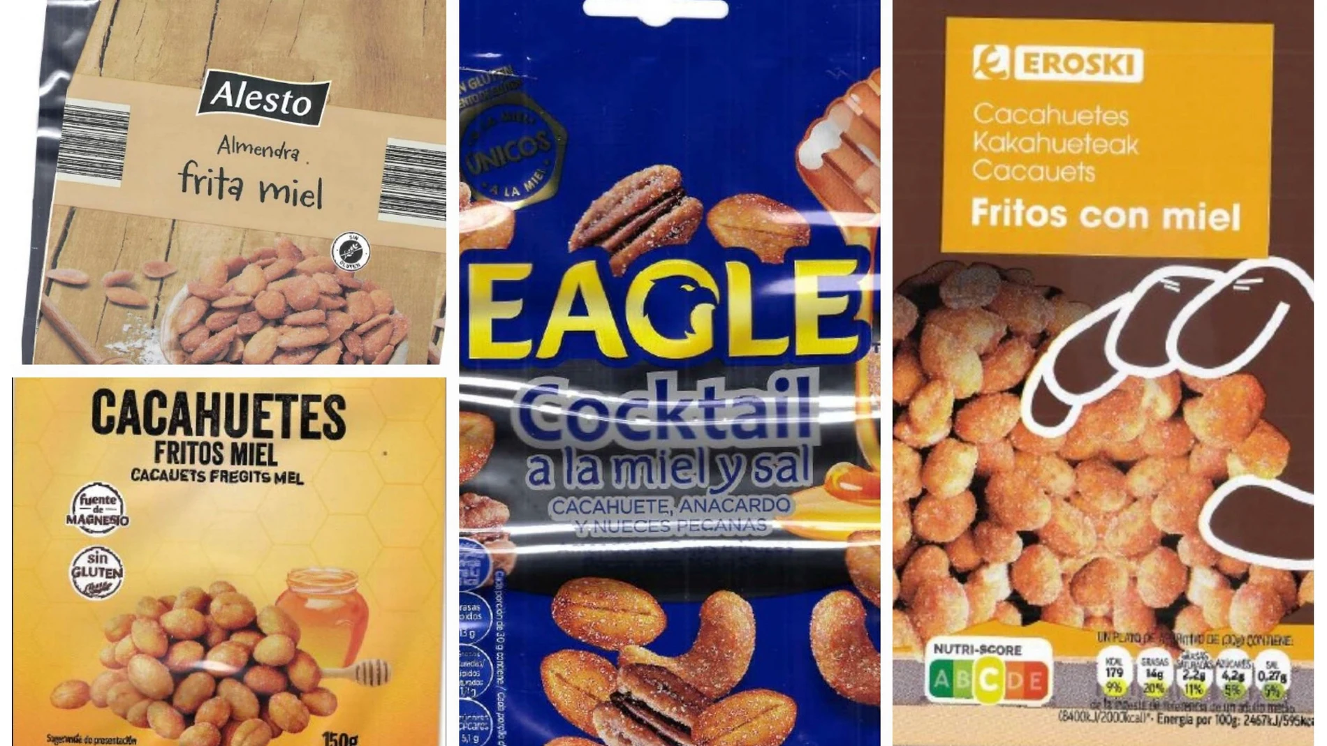 Alertan de presencia de cuerpos metálicos en frutos secos de seis marcas