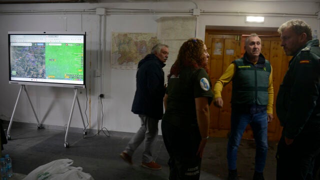 Mando instalado para coordinar el dispositivo de búsqueda de la avioneta