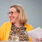 La consejera de Familia e Igualdad de Oportunidades, Isabel Blanco, presenta el V Plan de Juventud de Castilla y León, en la rueda de prensa posterior al Consejo de Gobierno