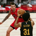 Juancho Hernangómez, en uno de sus últimos partidos con los Raptors