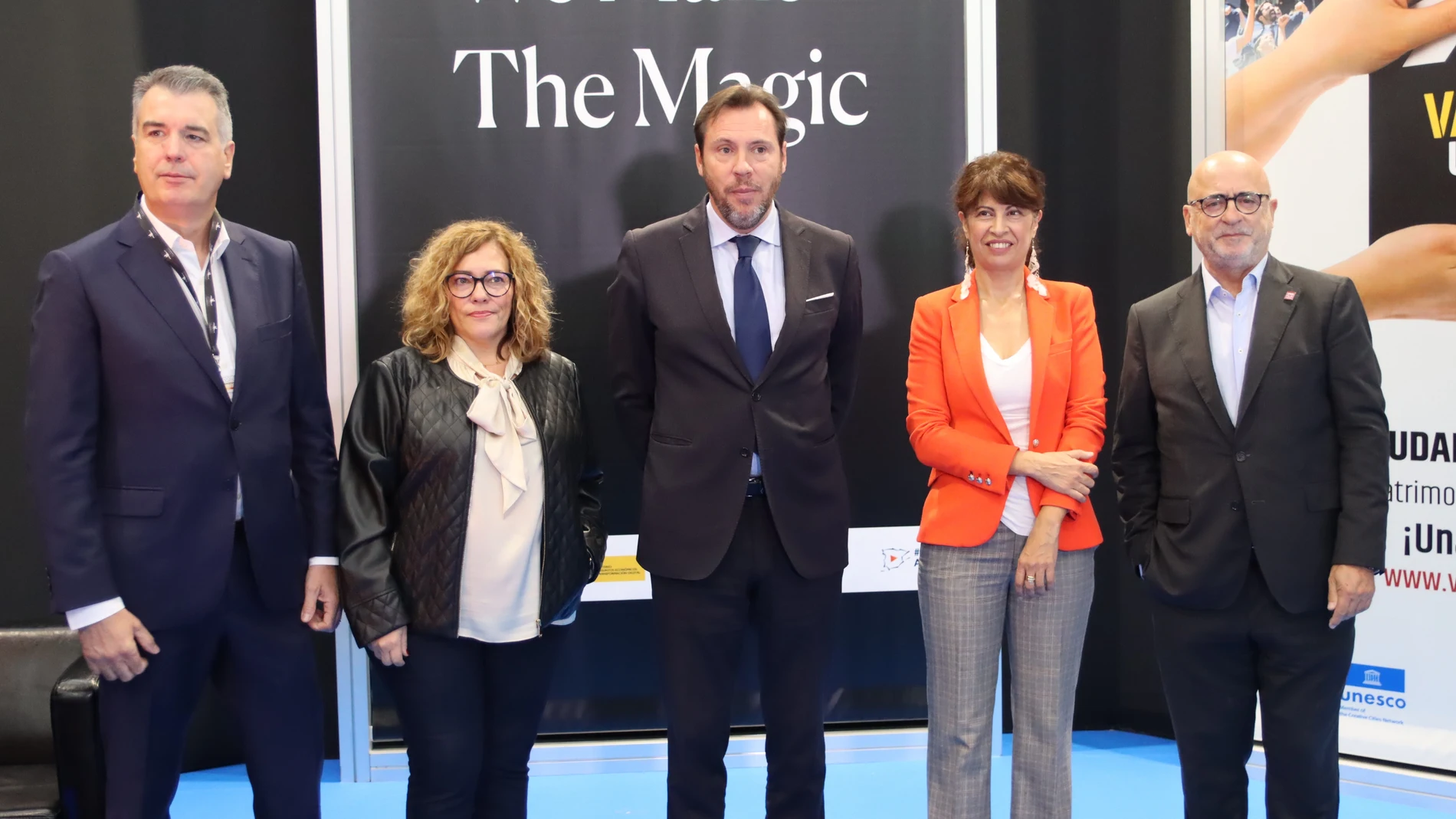 El alcalde Óscar Puente inaugura la II edición del Shooting Locations Marketplace, junto a Ana Redondo, Charo Chávez, Alberto Alonso y Carlos Rosado