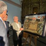 El consejero de Cultura, Turismo y Deporte, Gonzalo Santonja, explica la restauración de la pintura