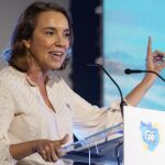 La secretaria general nacional del PP, Cuca Gamarra, hoy en Santa Cruz de Tenerife