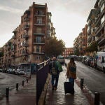 Ambiente en las calles del barrio Puerta del Angel en la capital madrileña.