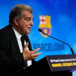 El presidente del FC Barcelona, Joan Laporta