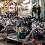 Piezas en la fábrica de Ford en Almussafes