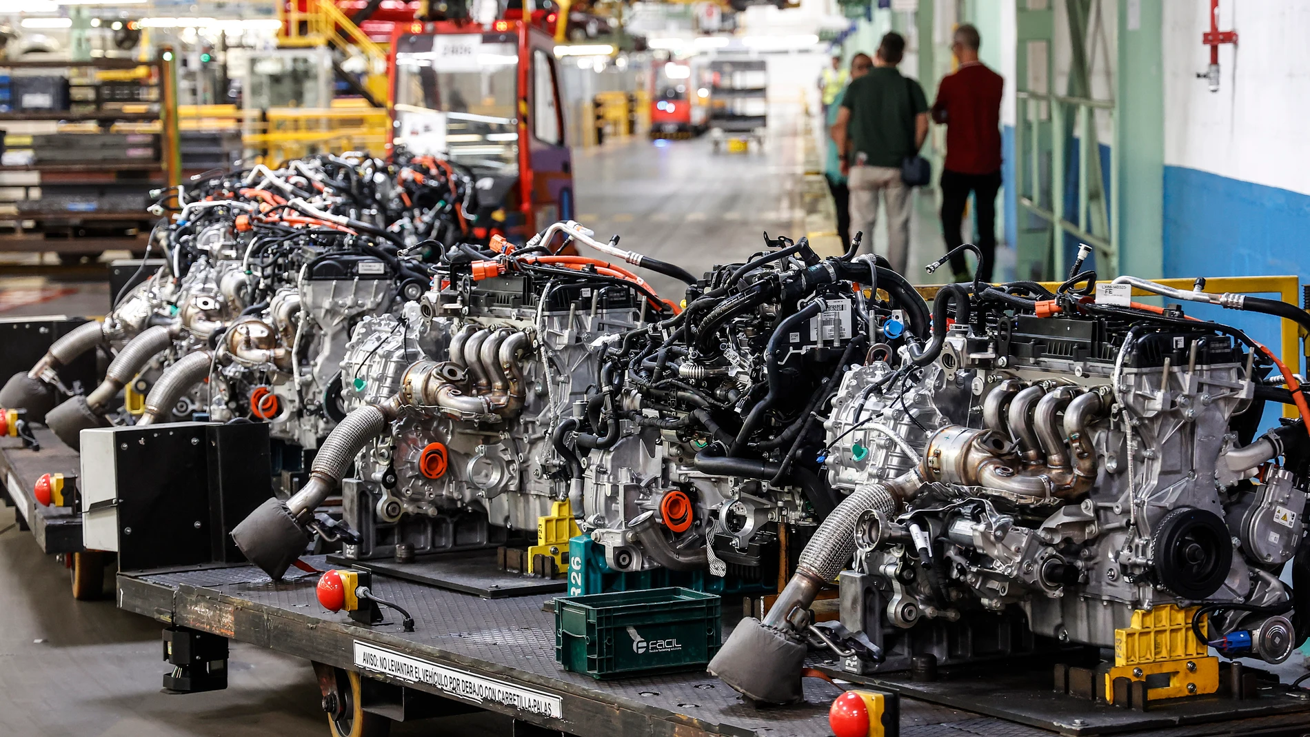 Piezas en la fábrica de Ford en Almussafes