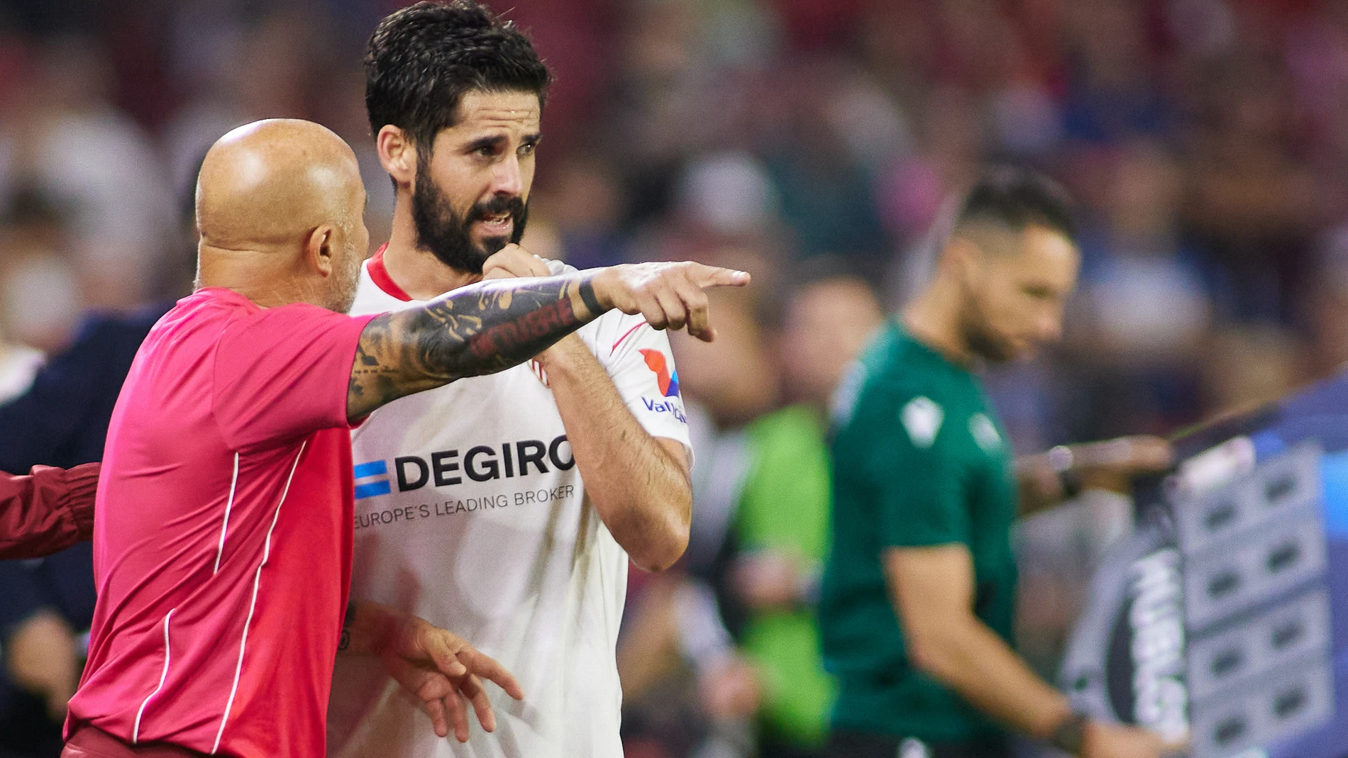 Jorge Sampaoli e Isco, adalides del "amateurismo". AFP7
