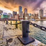 Vista panorámica del rascacielos de Boston