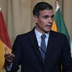 El presidente del Gobierno, Pedro Sánchez, hoy en Kenia