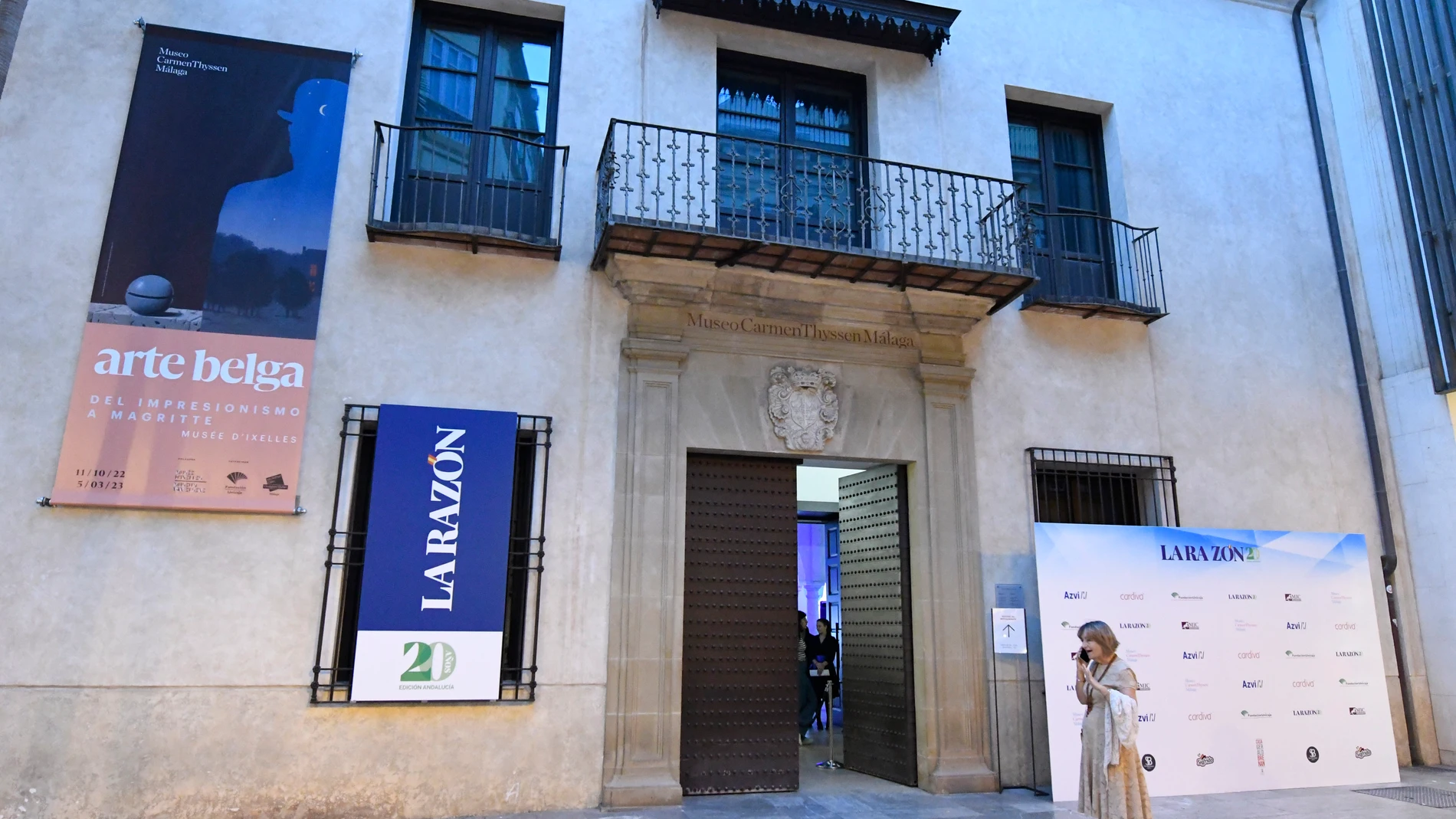 El Museo Carmen Thyssen Málaga se tiñó de azul en la celebración del XX aniversario de LA RAZÓN en Andalucía