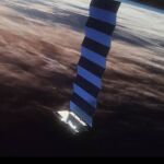 Ilustración de satélites Starlink en órbita