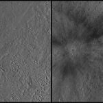 Las imágenes muestran el antes y después del impacto de un meteorito