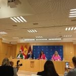La delegada de Hacienda, Engracia Hildalgo, el alcalde de Madrid, José Luis Martínez-Almeida, la vicvealcaldesa, Begoña Villacís, y la portavoz del Gobierno municipal, Inmaculada Sanz