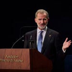 Felipe VI durante su discurso en los Premios Princesa de Asturias