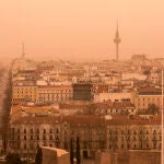 Vistas de Madrid con polvo en suspensión