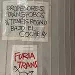 Algunas de las consignas y amenazas, en todo tipo de formato, reivindicadas por la asociación «Trans-MariBiBollo» RQTR