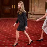 La Princesa Leonor con traje de tweed.