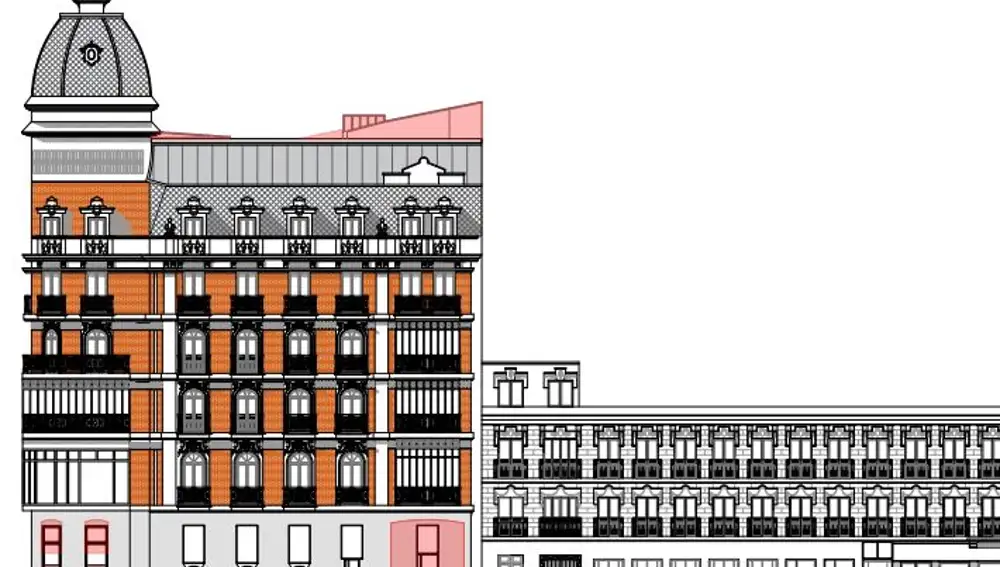 Imágenes del plan especial sobre Velázquez 21, actualmente en trámite en el Ayuntamiento de Madrid