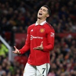Cristiano Ronaldo en el último partido con el United