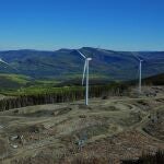 Construcción de uno de los parques eólicos de Teruel