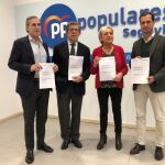 Paloma Sanz, Jesús Postigo, Pablo Pérez y Juan José Sanz Vitorio, presentan las enmiendas del PP de Segovia a los Presupuestos Generales del Estado