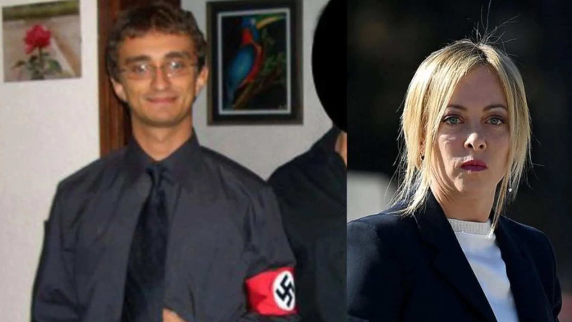La controvertida foto con un brazalete nazi de Galeazzo Bignami, nuevo ministro de Infraestructuras, y la primera ministra italiana Giorgia Meloni