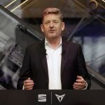 El presidente de Seat, Wayne Griffiths, durante la conferencia de prensa de presentación de los resultados de Seat de 2021