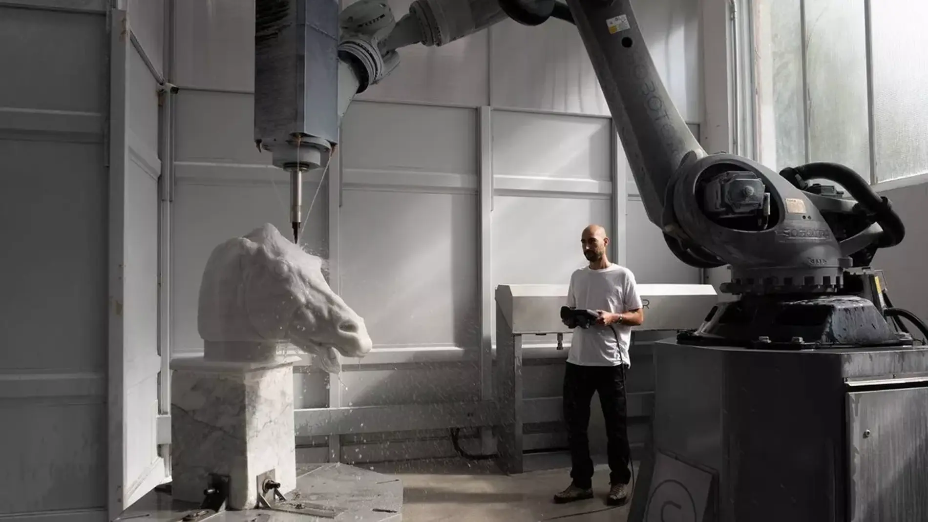 Recreación 3D en mármol de una pieza del Museo Británico
