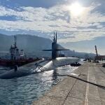 El submarino nuclear norteamericano «Rhode Island» de la clase Ohio, el pasado martes en Gibraltar