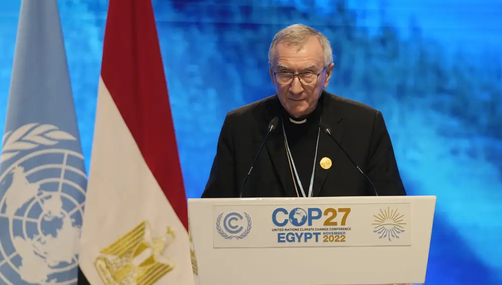 El Cardenal Pietro Parolin durante su intervención en la COP27 el pasado 8 de noviembre de 2022.