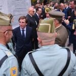 El alcalde de Madrid, José Luis Martínez-Almeida, en la inauguración de la Estatua al Legionario, el pasado martes