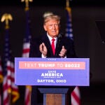 Donald Trump en un mitin en el Aeropuerto de Dayton