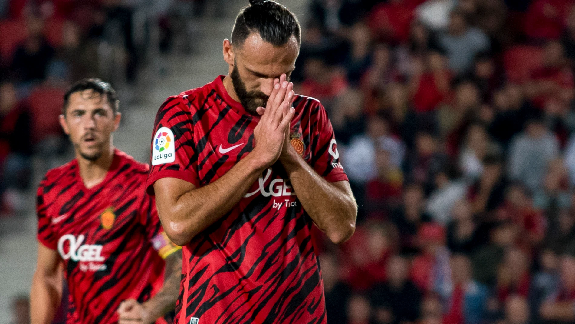 El delantero en el último partido de su equipo ante el Atlético de Madrid