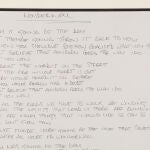 El manuscrito de "Wonderwall" que escribió Noel Gallagher sirvió como apoyo para los ensayos de Oasis