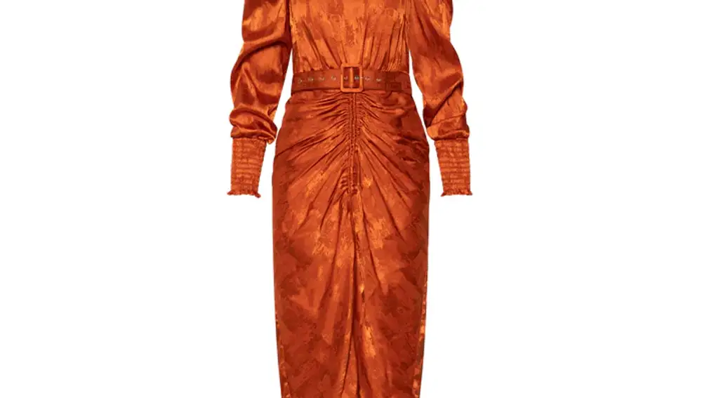 Vestido drapeado.