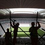 Todo a punto en el estadio de Al Bayt para acoger la inauguración del Mundial de Qatar 2022