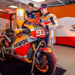 Marc Márquez probó el biocombustible de Repsol en el Jarama