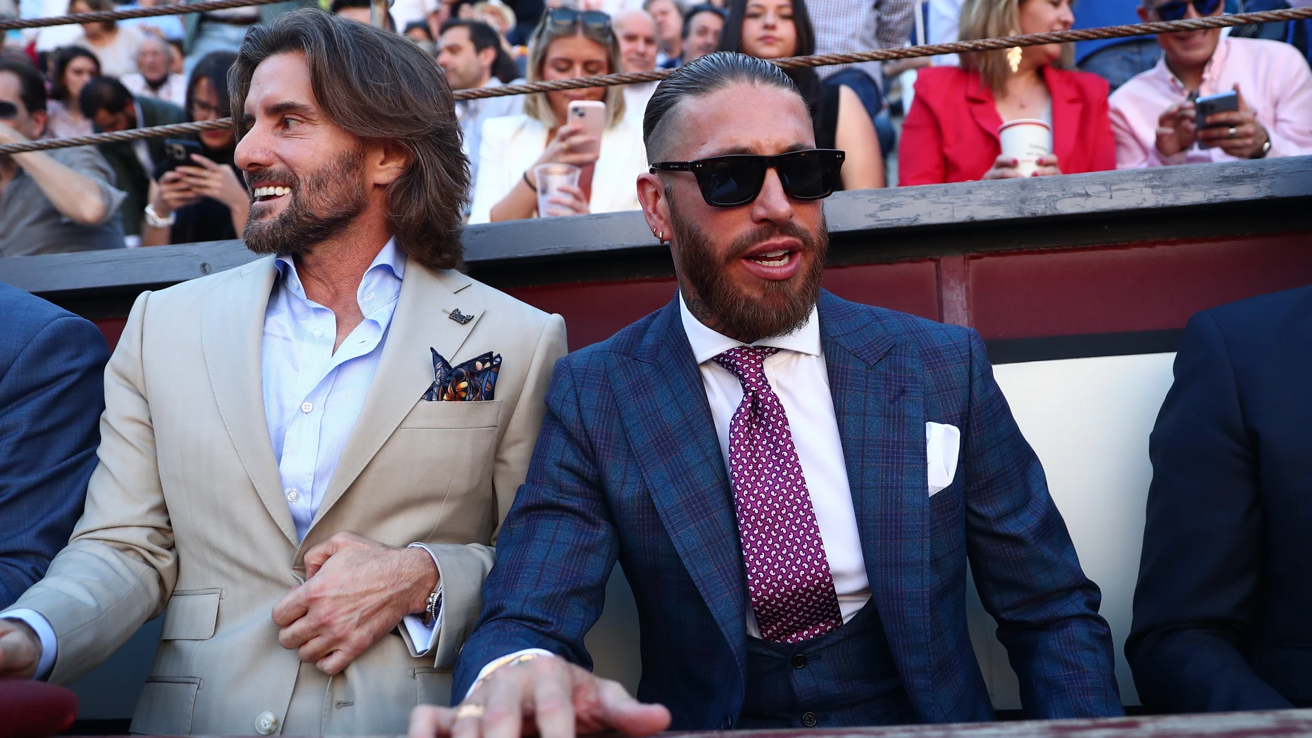MADRID, 27/05/2022.-El futbolista del PSG Sergio Ramos en la Plaza de Toros de Las Ventas, este viernes durante la corrida de la Feria de San Isidro en Madrid.- EFE/ Miguel Osés