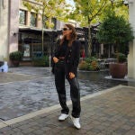 Paula Echevarría con un look 'total black'