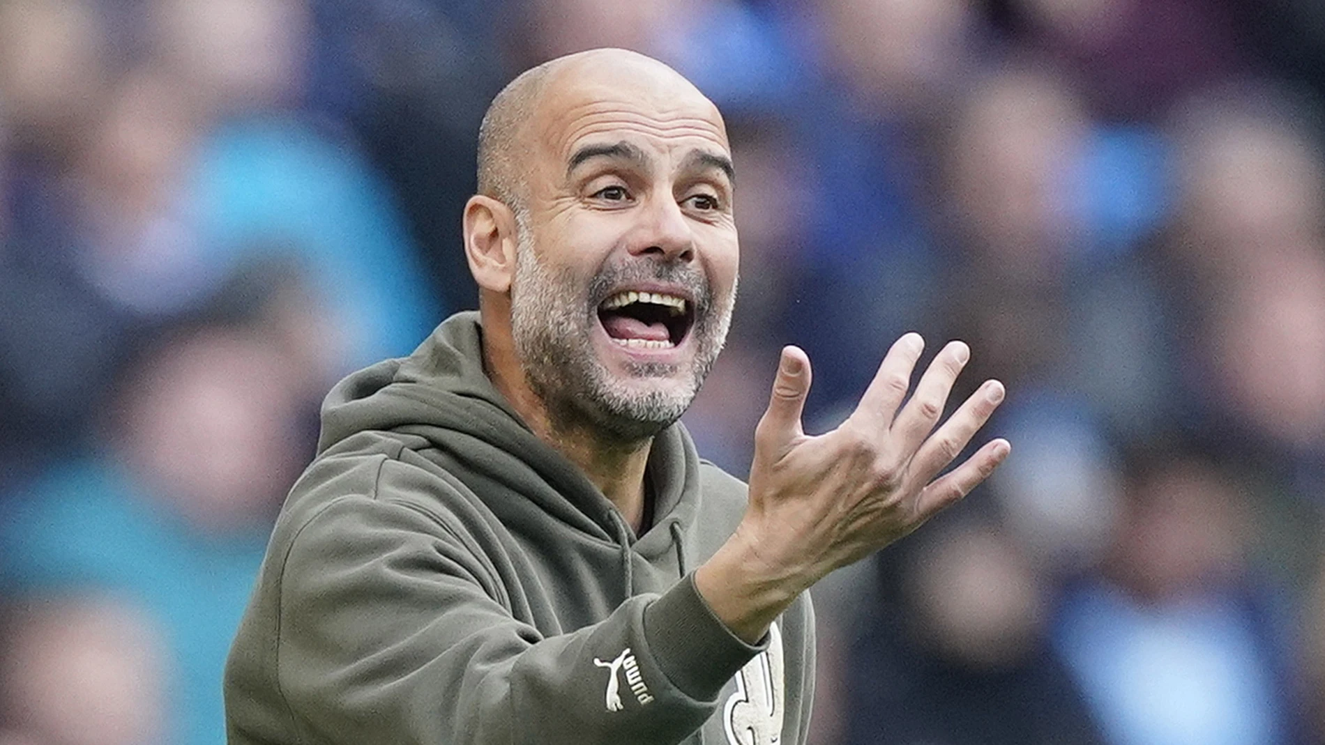 Pep Guardiola, en uno de los últimos partidos de la Premier