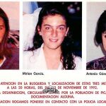 Cartel utilizado para la búsqueda de los cuerpos de las niñas de Alcásser