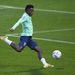 Vinicius en uno de los entrenamientos con la selección brasileña