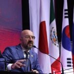 El presidente del Consejo Europeo, Charles Michel, durante la cumbre del G20 que se celebra en la isla indonesia de Bali.