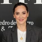 Tamara Falco durante la presentación de su nueva colección de TFP