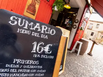 Precio del menú del día en un restaurante de Toledo Precio del menú del día en un restaurante de Toledo