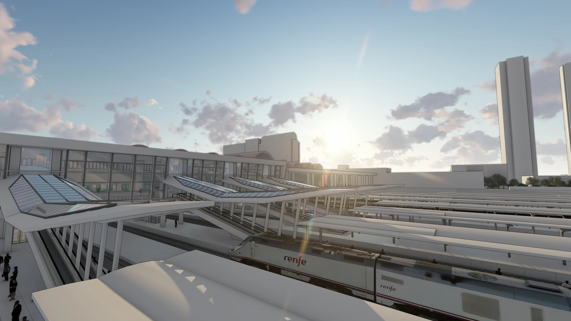 Vista panorámica de la Estación Madrid - Chamartín Clara Campoamor