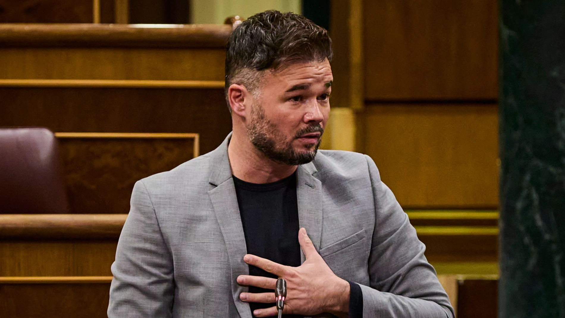 El portavoz de ERC en el Congreso, Gabriel Rufián.