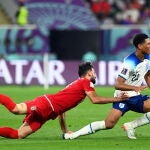 Jude Bellingham en el partido frente a Irán de Qatar 2022