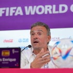 Luis Enrique en rueda de prensa. EFE/EPA/ABIR SULTAN